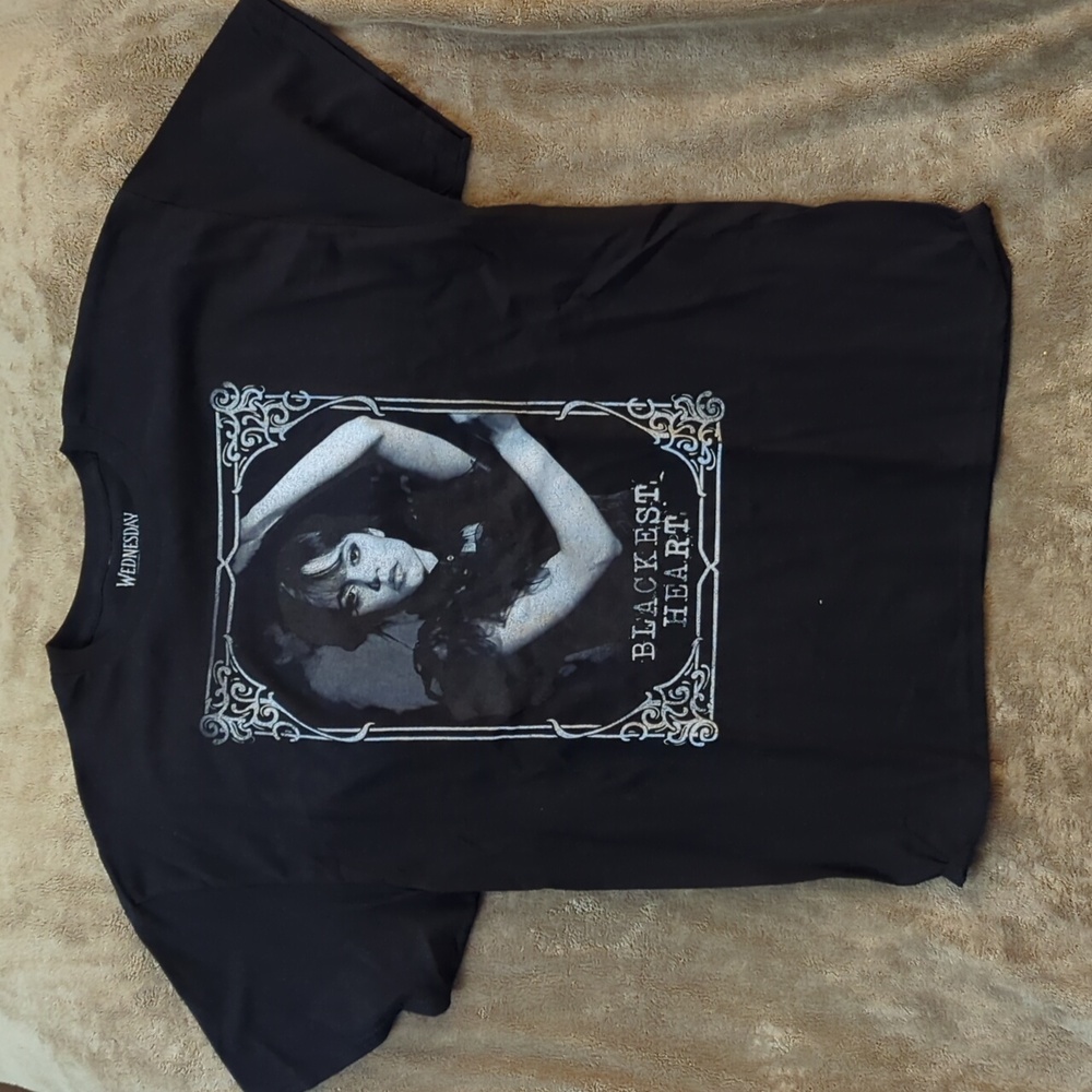 NWOT Wednesday Adams - Blackest Heart T-shirt
